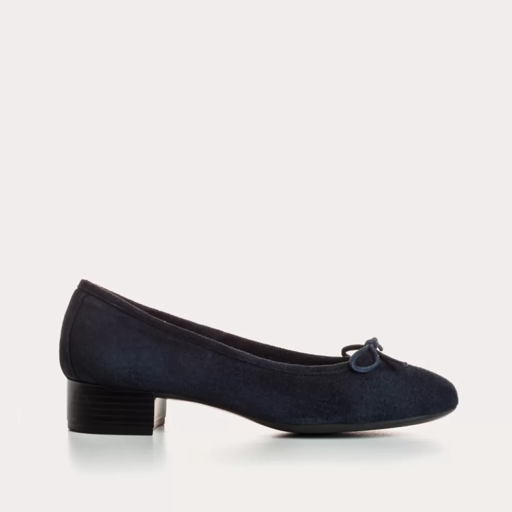 Femme Reqins Ballerines Alma Cuir Velours