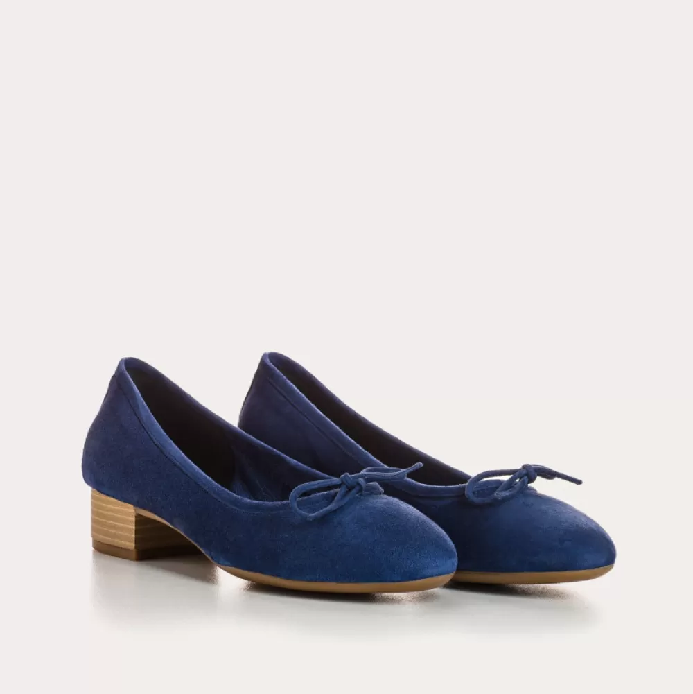 Femme Reqins Ballerines Alma Cuir Velours