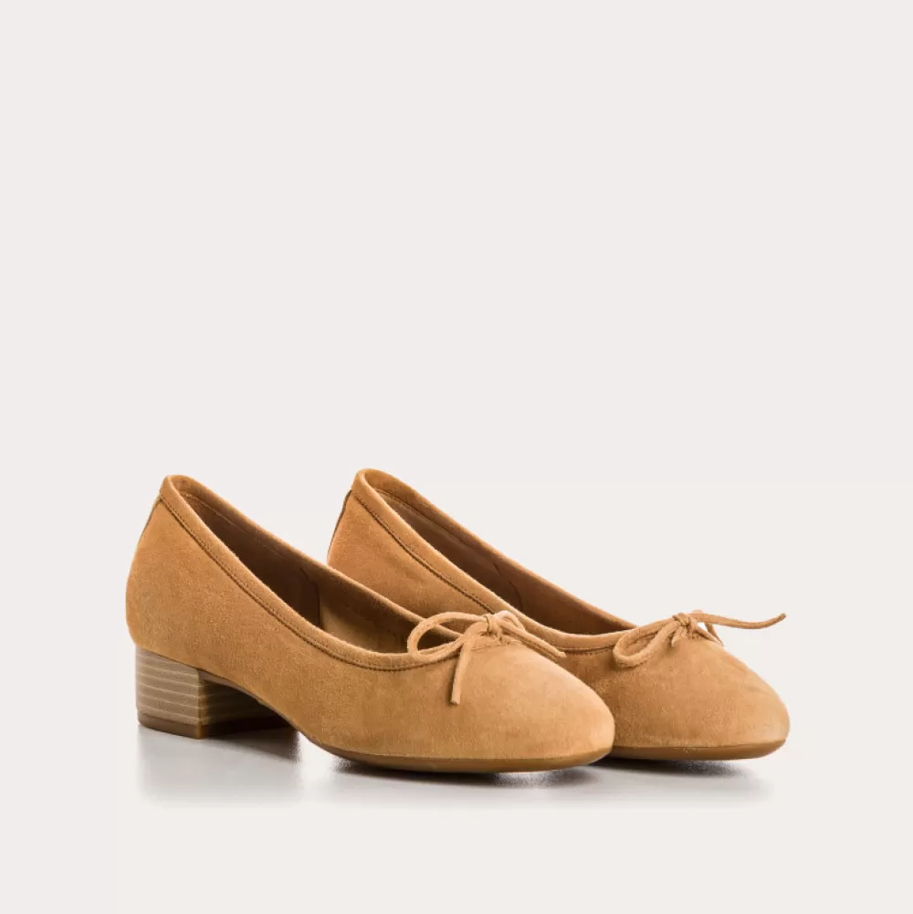 Femme Reqins Ballerines Alma Cuir Velours