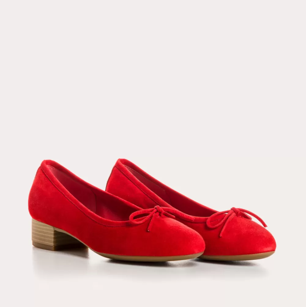 Femme Reqins Ballerines Alma Cuir Velours