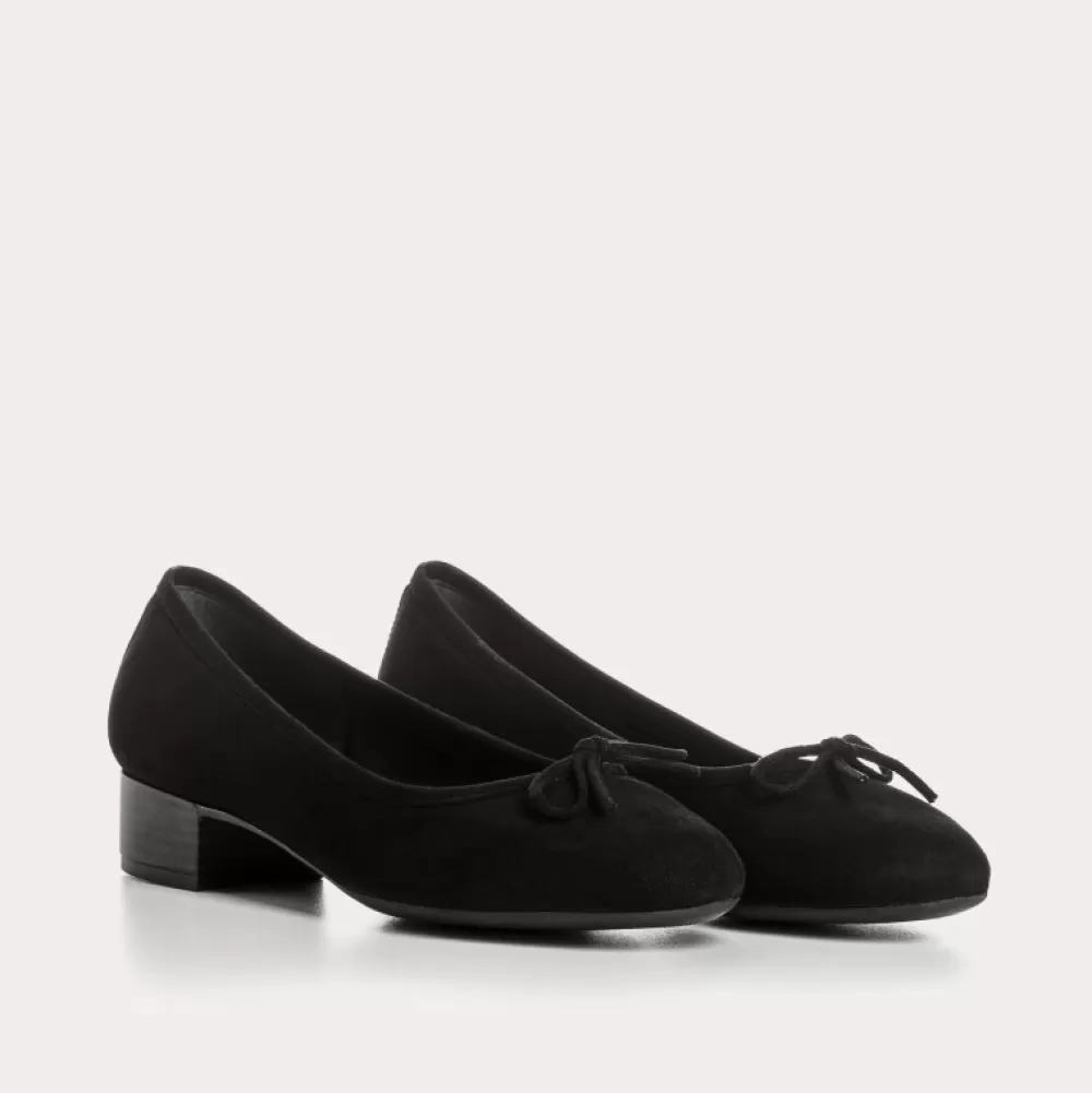 Femme Reqins Ballerines Alma Cuir Velours