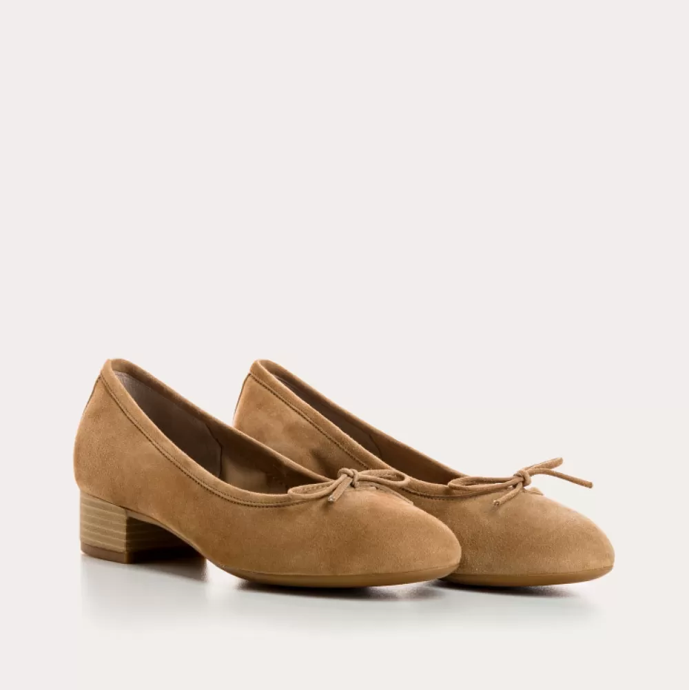 Femme Reqins Ballerines Alma Cuir Velours