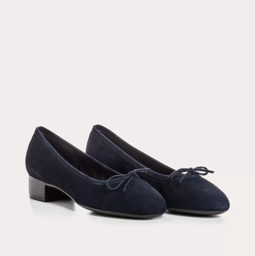 Femme Reqins Ballerines Alma Cuir Velours