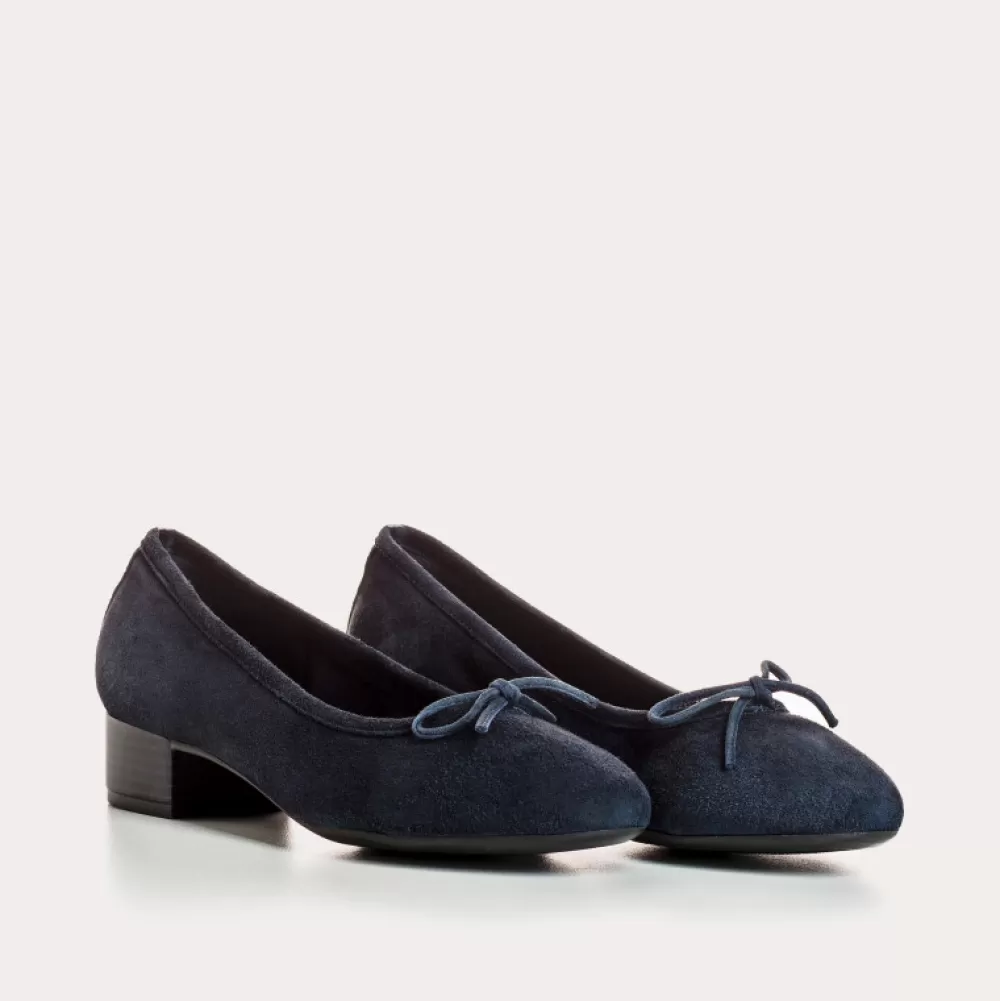 Femme Reqins Ballerines Alma Cuir Velours