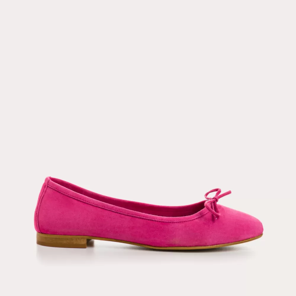 Femme Reqins Ballerines Carmen Cuir Velours Cc