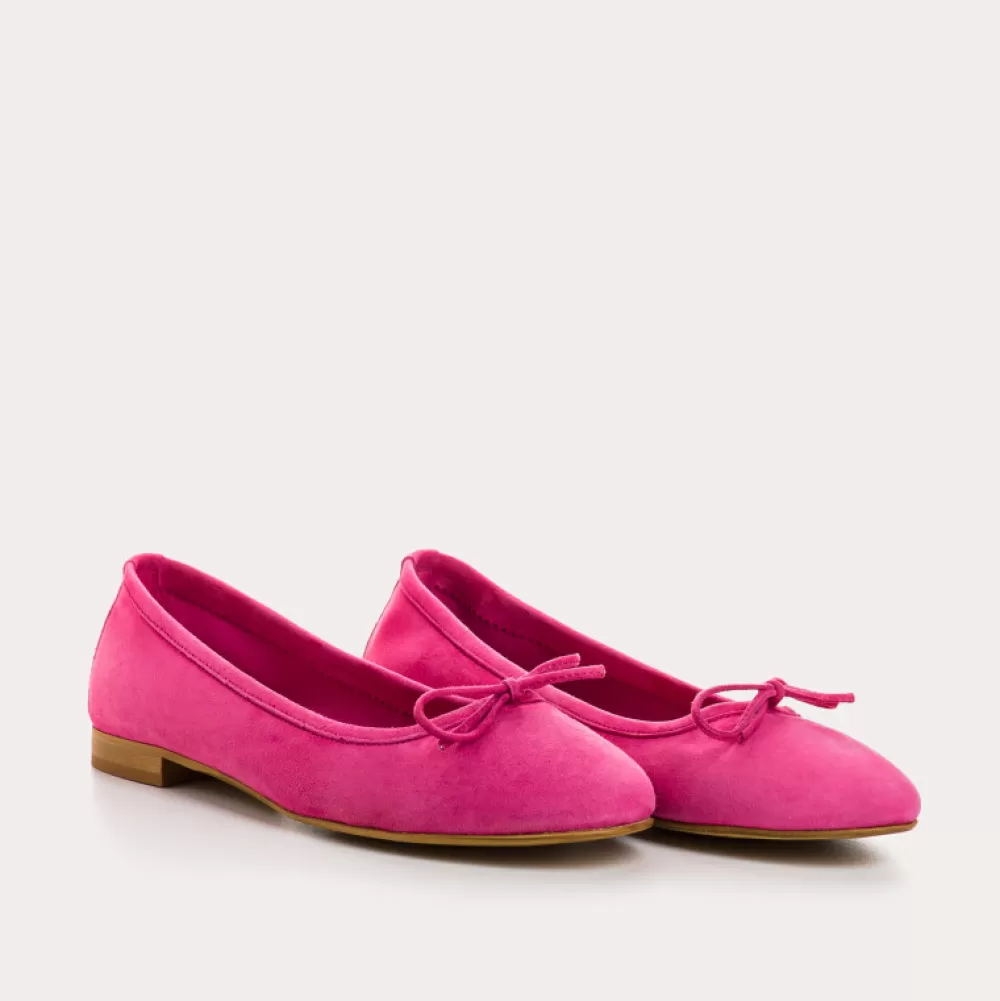 Femme Reqins Ballerines Carmen Cuir Velours Cc