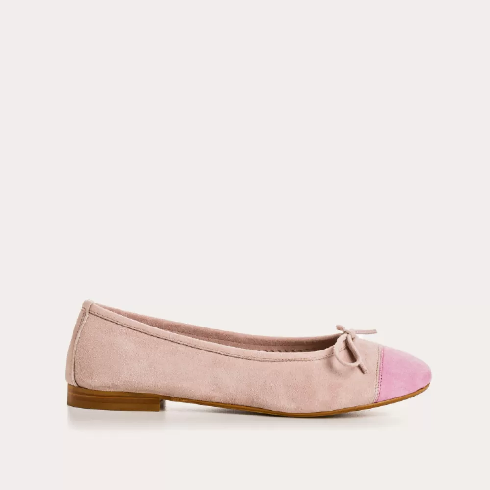 Femme Reqins Ballerines Ciara Cuir Velours