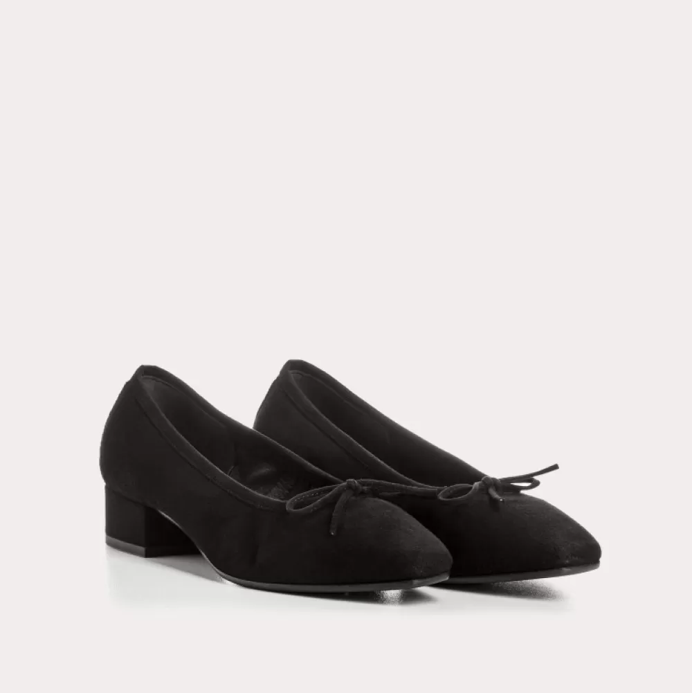 Femme Reqins Ballerines Fetiche Cuir Velours