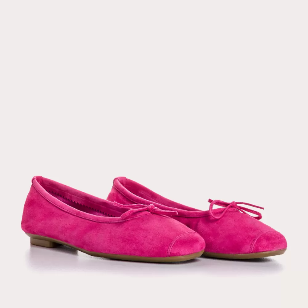 Femme Reqins Ballerines Harmony Cuir Velours Cc