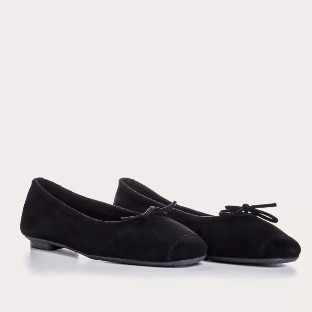 Femme Reqins Ballerines Harmony Cuir Velours Cc