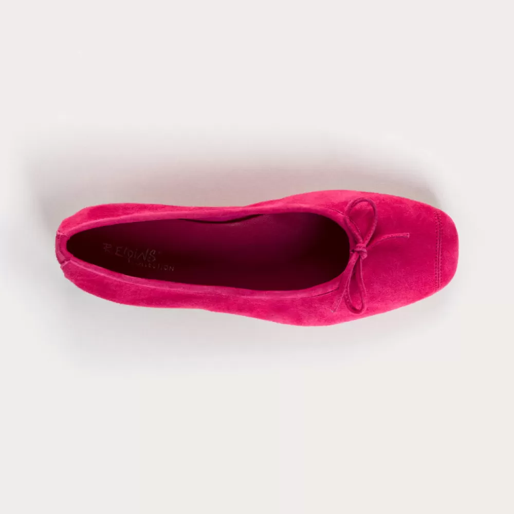 Femme Reqins Ballerines Harmony Cuir Velours Cc