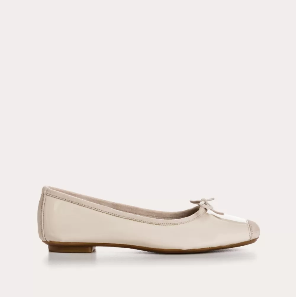 Femme Reqins Ballerines Harmony Vernis/Cuir Velours