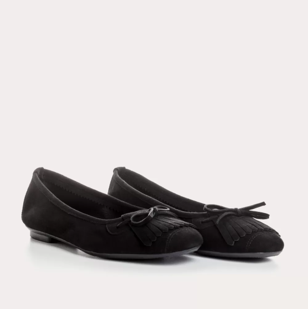 Femme Reqins Ballerines Hindi Cuir Velours