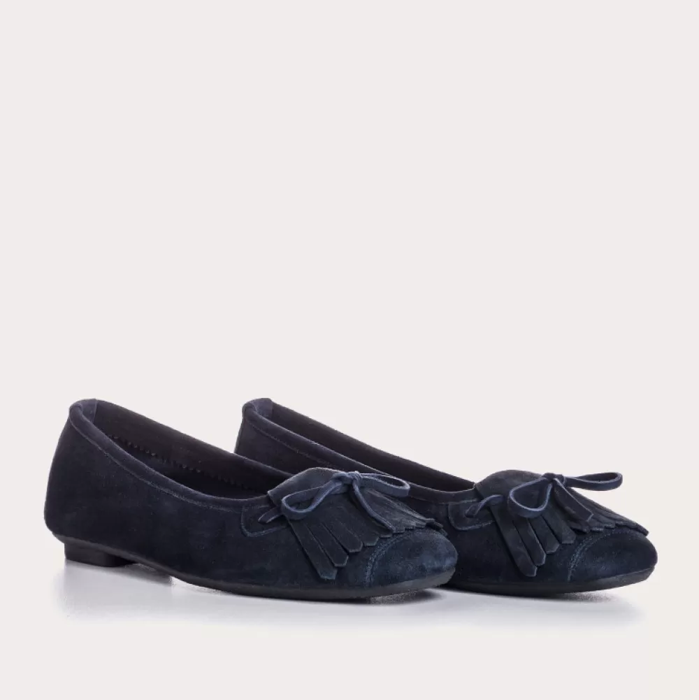 Femme Reqins Ballerines Hindi Cuir Velours