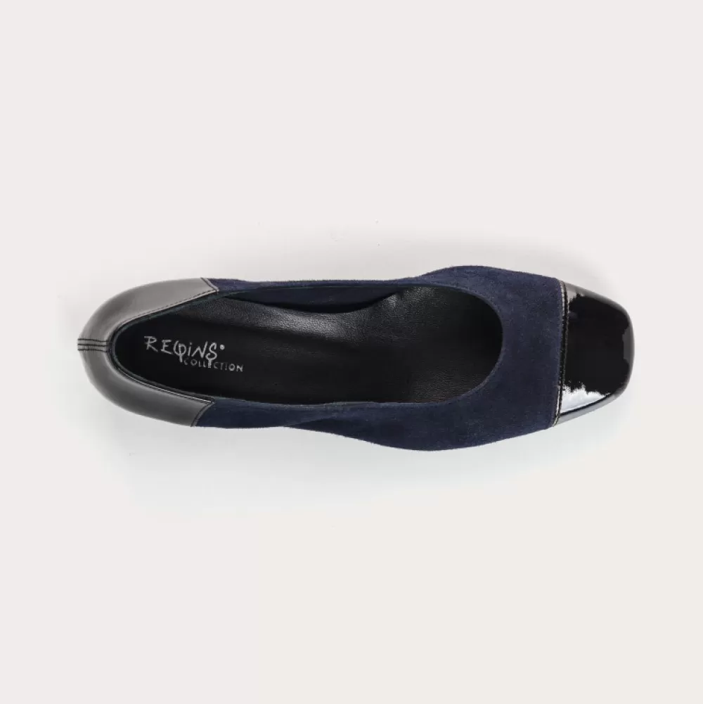 Femme Reqins Ballerines Kardene Cuir Velours/Vernis