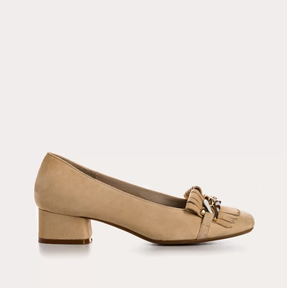 Femme Reqins Ballerines Kos Cuir Velours