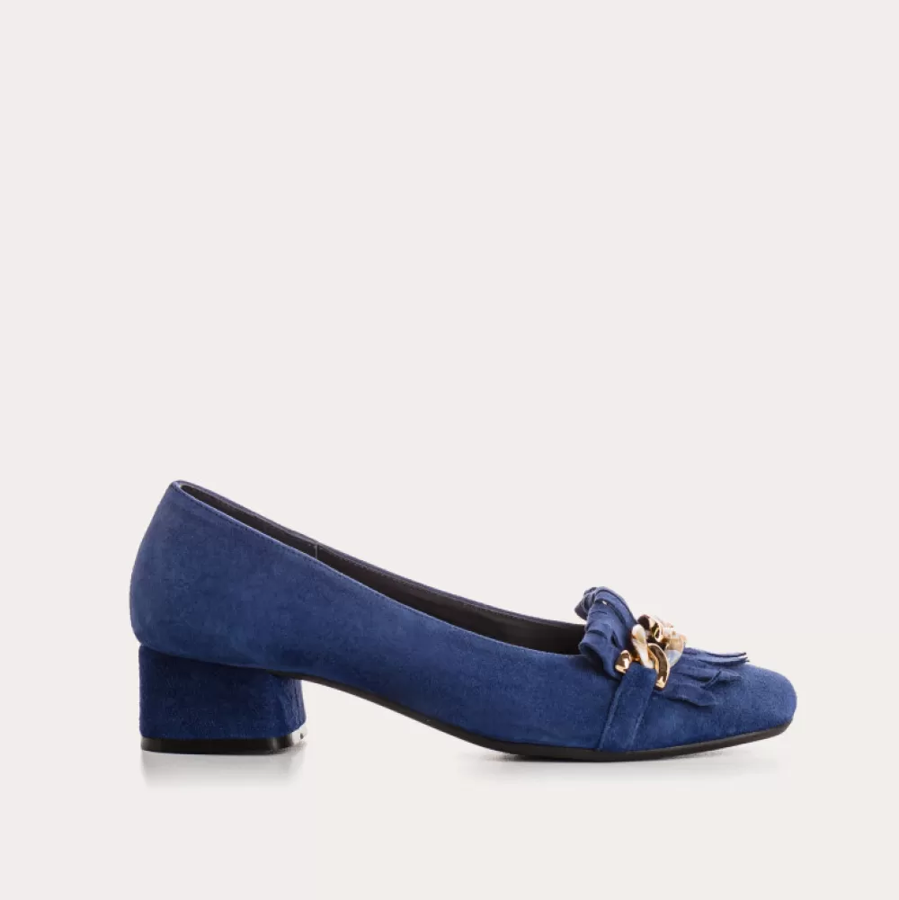 Femme Reqins Ballerines Kos Cuir Velours