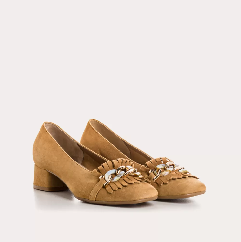 Femme Reqins Ballerines Kos Cuir Velours