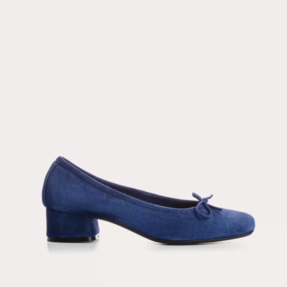 Femme Reqins Ballerines Kyriel Cuir Velours