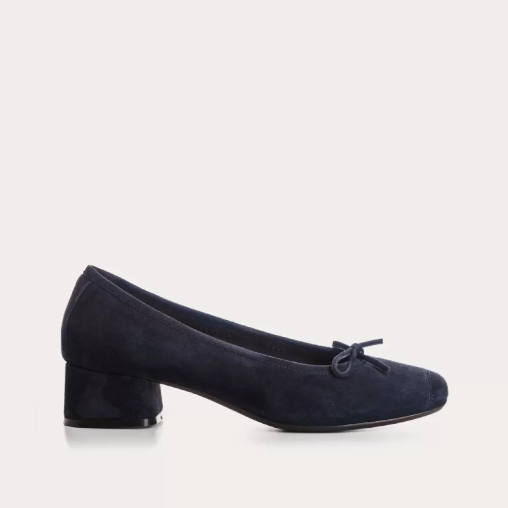 Femme Reqins Ballerines Kyriel Cuir Velours