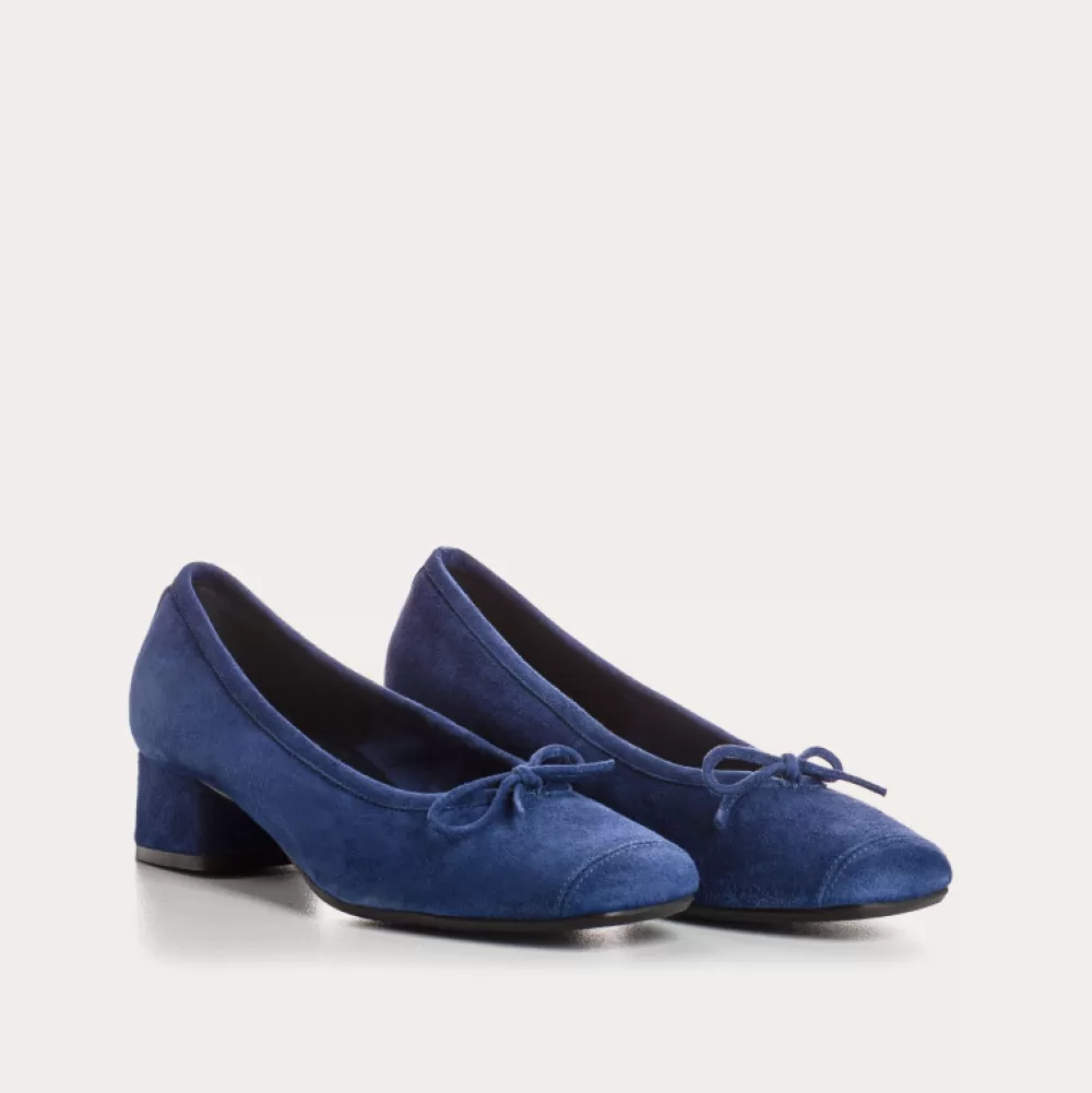 Femme Reqins Ballerines Kyriel Cuir Velours