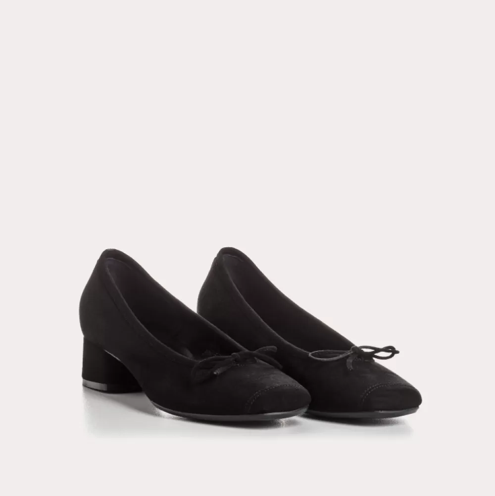 Femme Reqins Ballerines Kyriel Cuir Velours