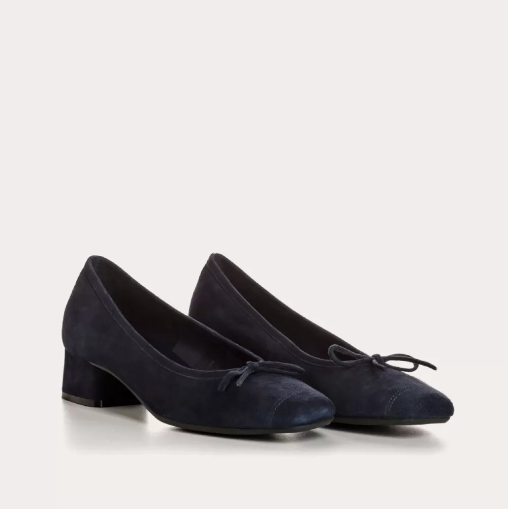 Femme Reqins Ballerines Kyriel Cuir Velours