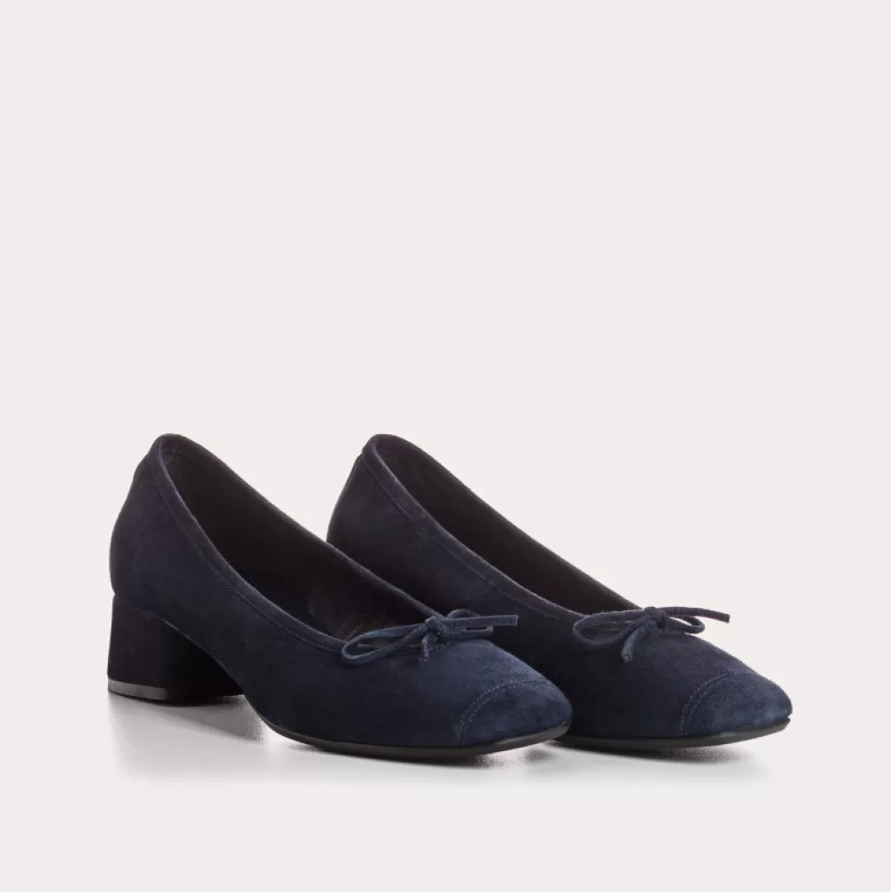 Femme Reqins Ballerines Kyriel Cuir Velours