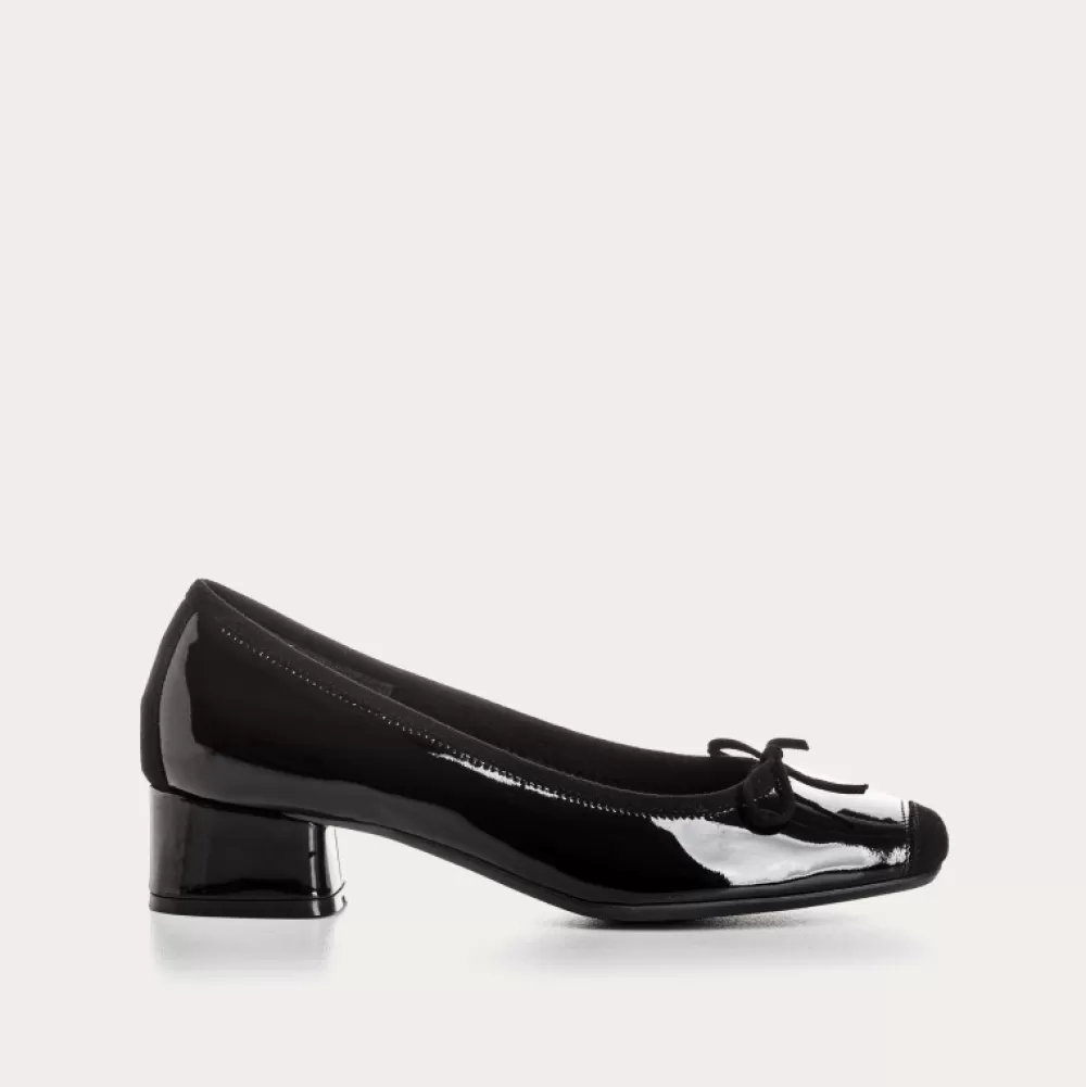 Femme Reqins Ballerines Kyriel Vernis/Cuir Velours