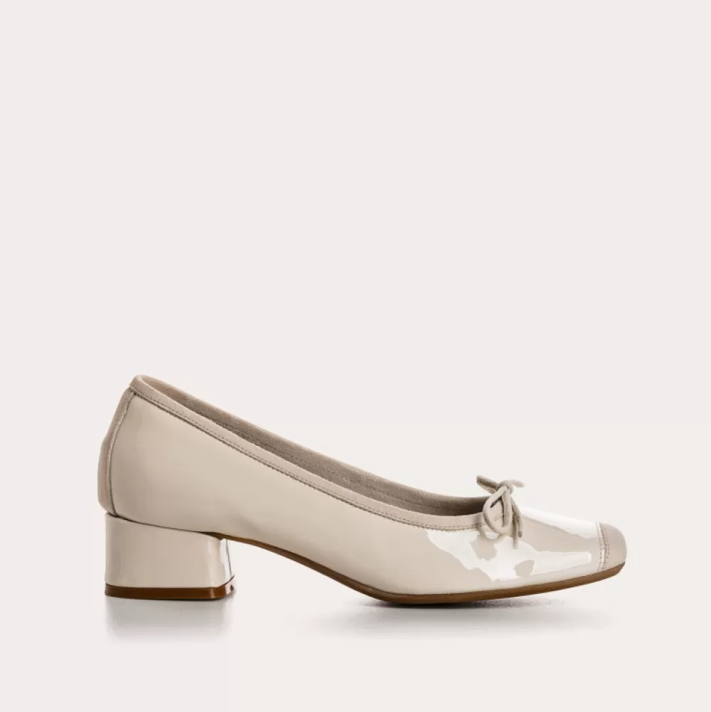 Femme Reqins Ballerines Kyriel Vernis/Cuir Velours