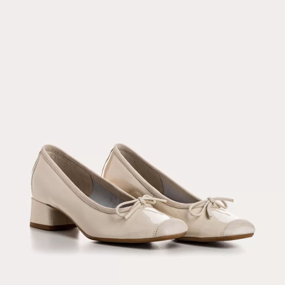 Femme Reqins Ballerines Kyriel Vernis/Cuir Velours