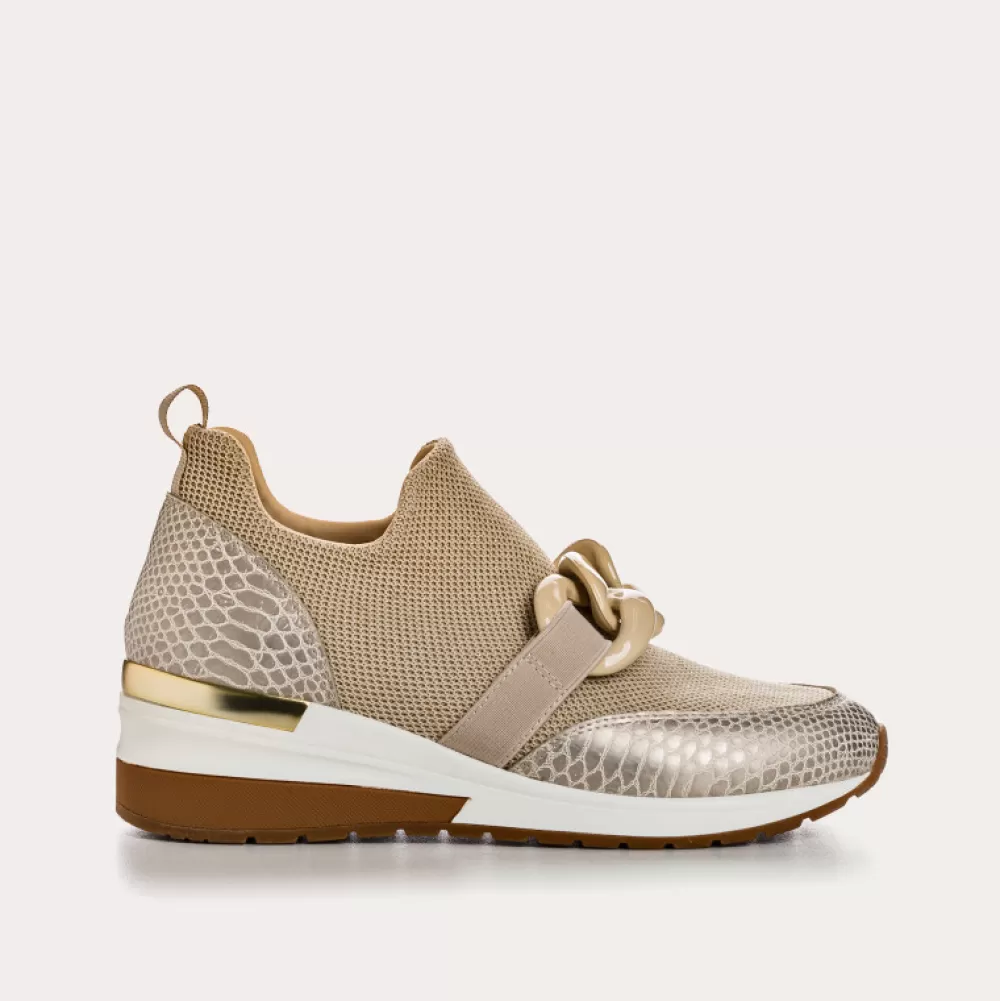 Femme Reqins Baskets Iroko Crochet Lame