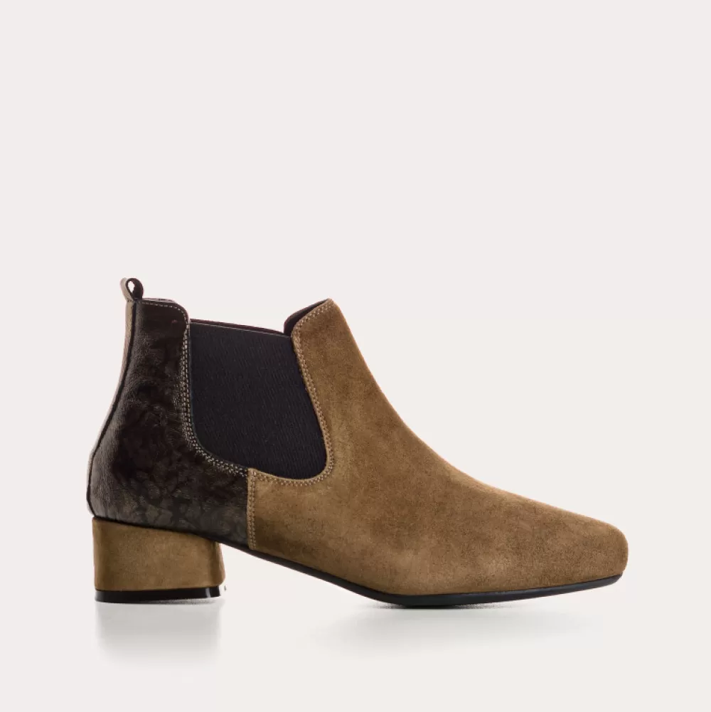 Femme Reqins Boots Keegan Cuir Velours/Meteore