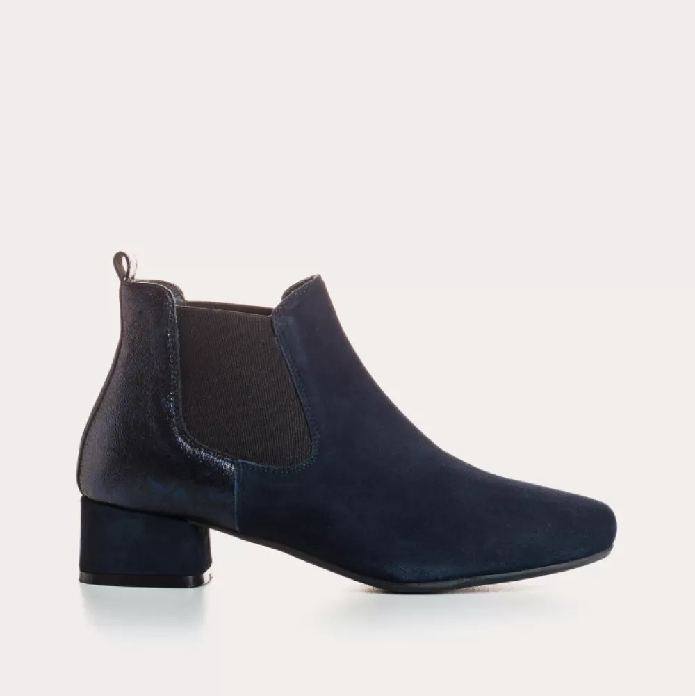 Femme Reqins Boots Keegan Cuir Velours/Meteore