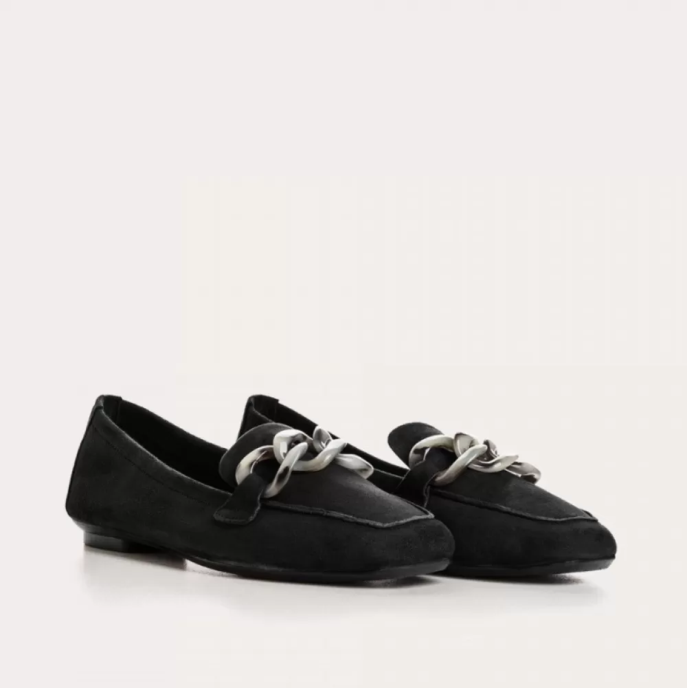 Femme Reqins Mocassins Hanissa Cuir Velours