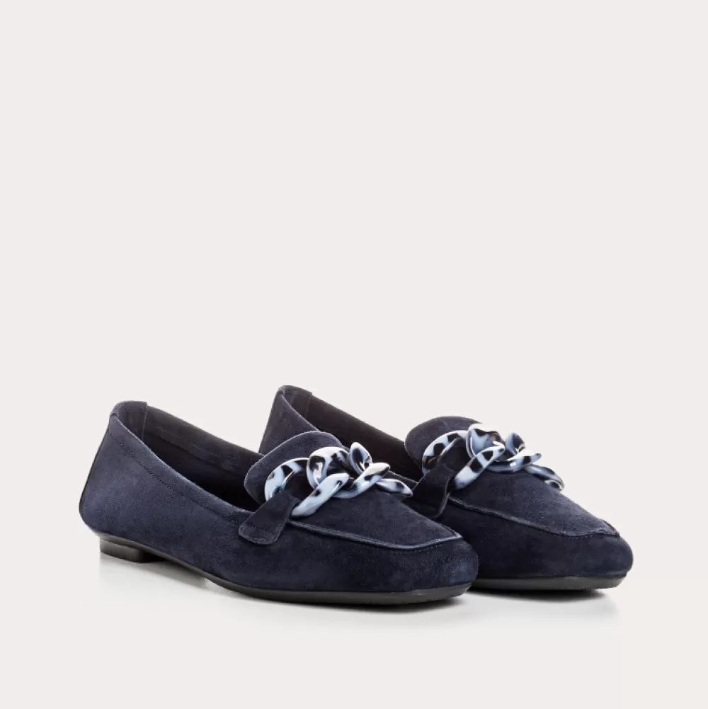 Femme Reqins Mocassins Hanissa Cuir Velours