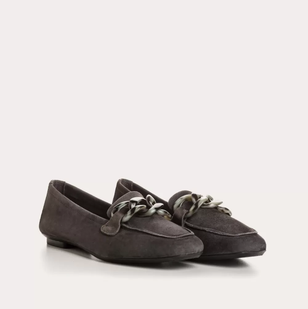 Femme Reqins Mocassins Hanissa Cuir Velours