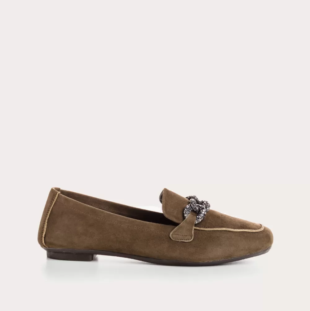 Femme Reqins Mocassins Holding Cuir Velours