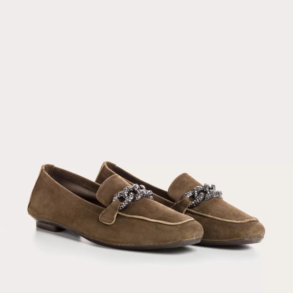 Femme Reqins Mocassins Holding Cuir Velours