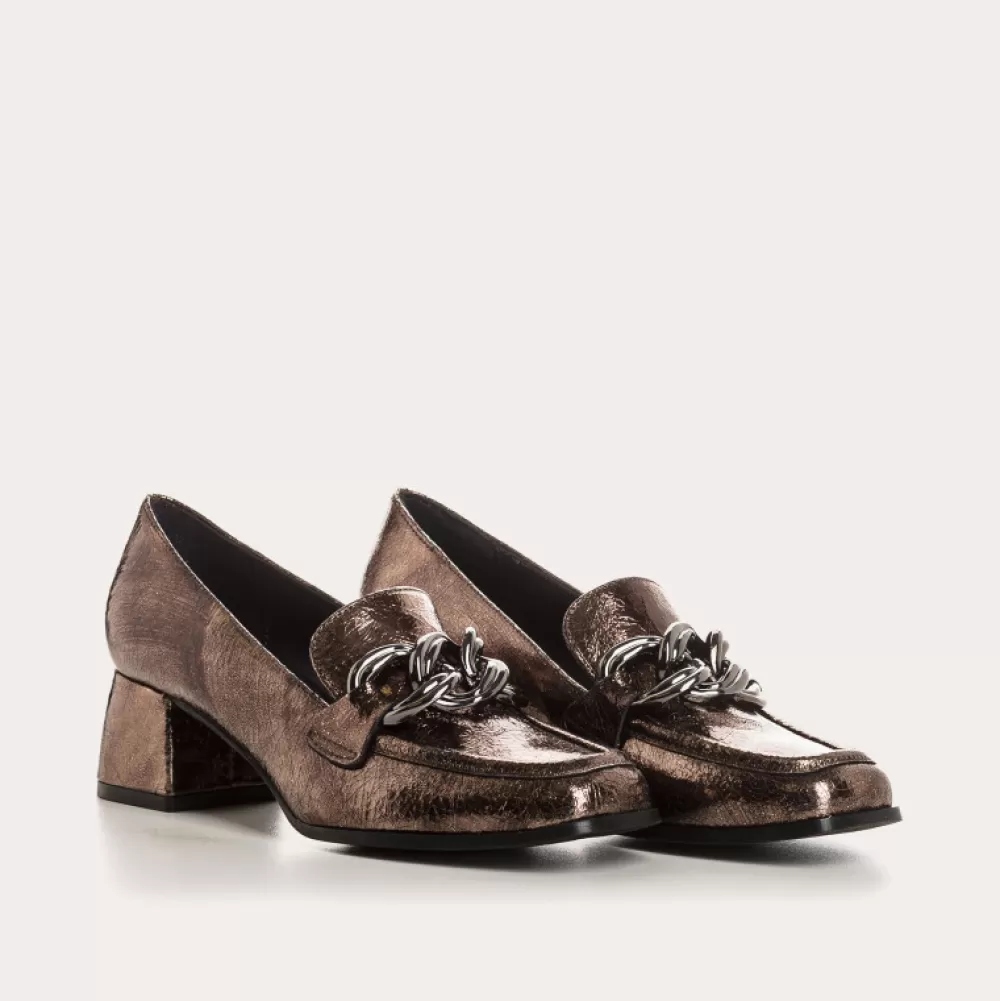 Femme Reqins Mocassins Limba Cuir Crackele