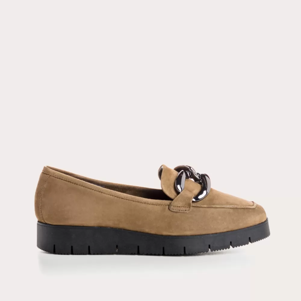 Femme Reqins Mocassins Naster Cuir Velours