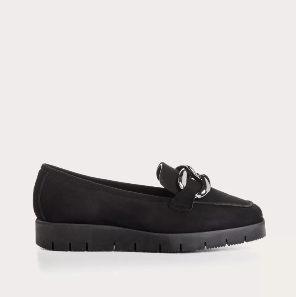 Femme Reqins Mocassins Naster Cuir Velours