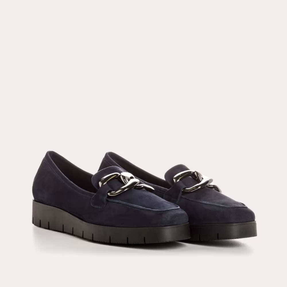 Femme Reqins Mocassins Naster Cuir Velours