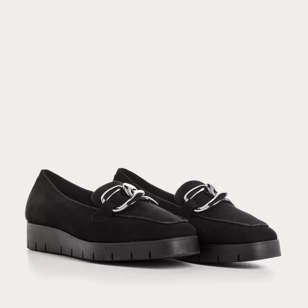 Femme Reqins Mocassins Naster Cuir Velours