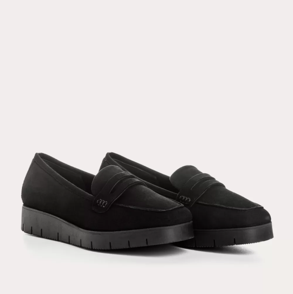 Femme Reqins Mocassins Nomani Cuir Velours