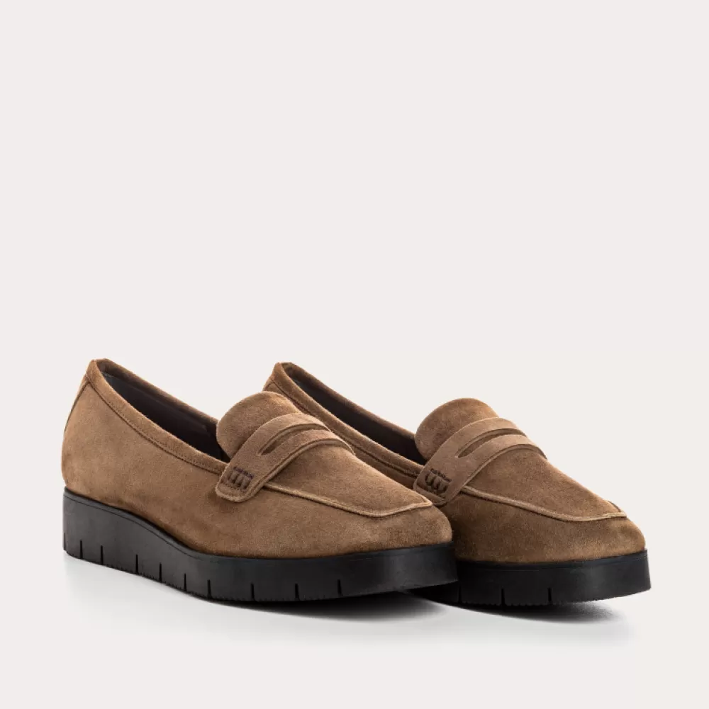 Femme Reqins Mocassins Nomani Cuir Velours