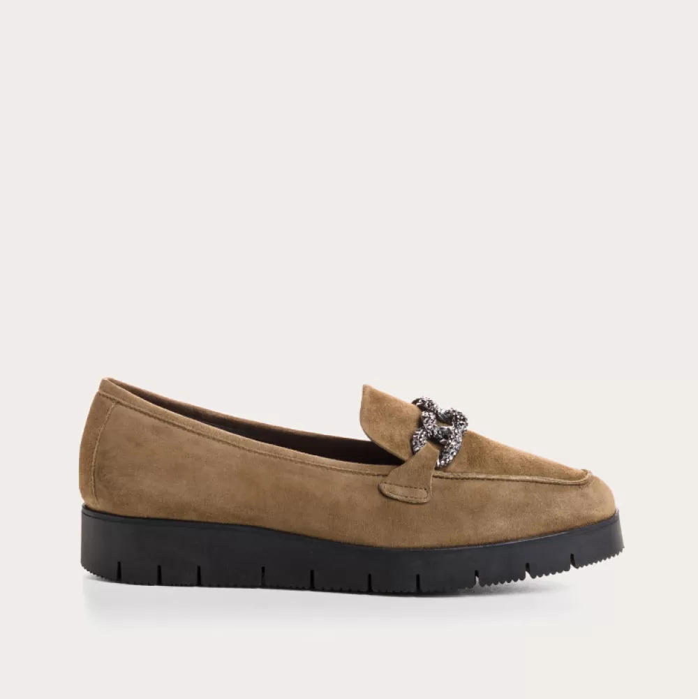 Femme Reqins Mocassins Nora Cuir Velours