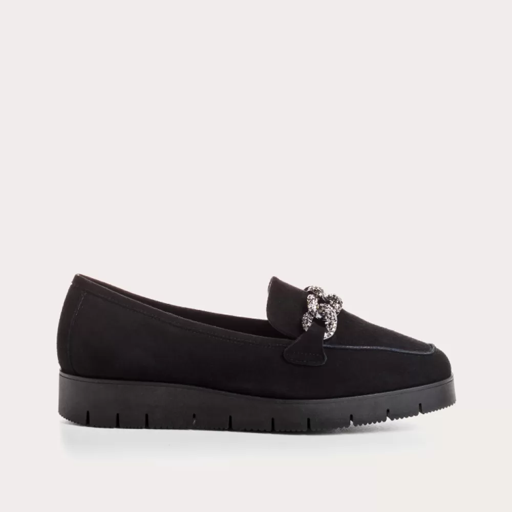 Femme Reqins Mocassins Nora Cuir Velours