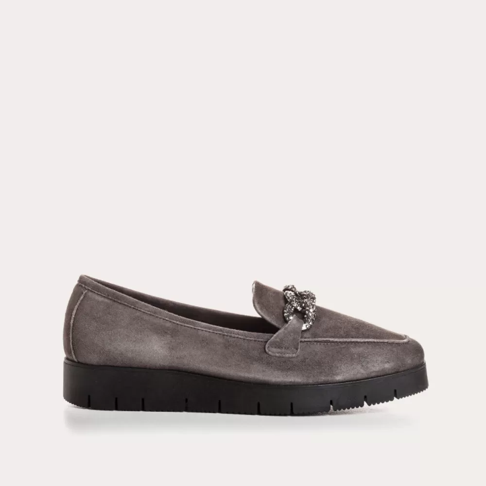 Femme Reqins Mocassins Nora Cuir Velours