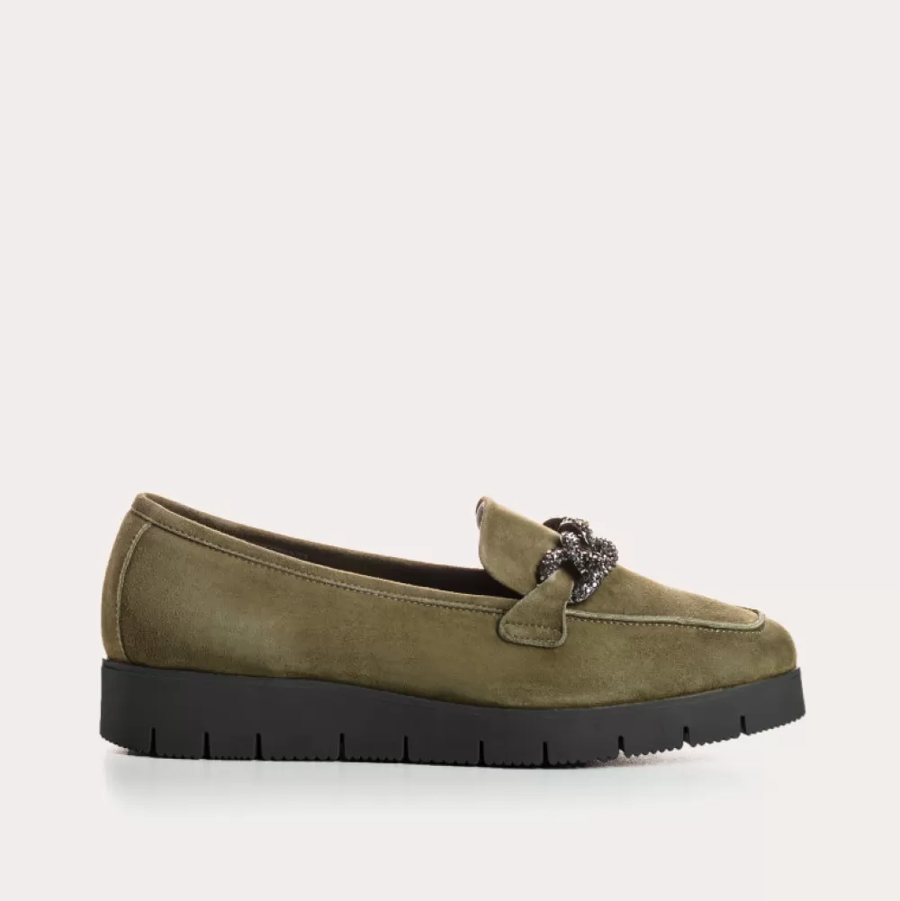 Femme Reqins Mocassins Nora Cuir Velours